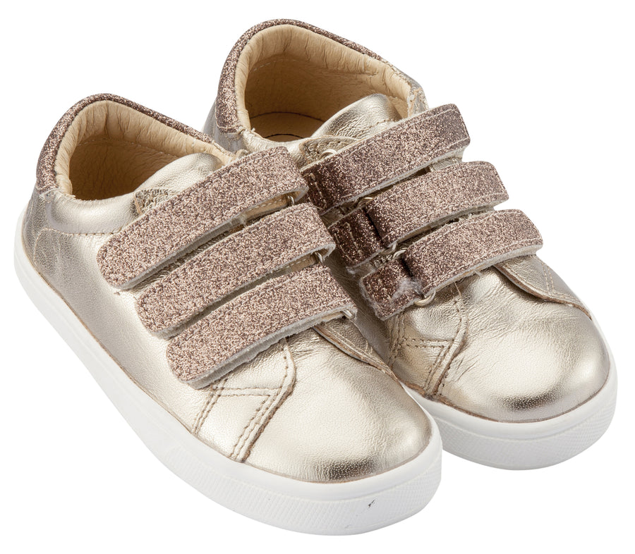 Old Soles Girl's Edgy Markert Sneakers, Titanium / Glam Choc