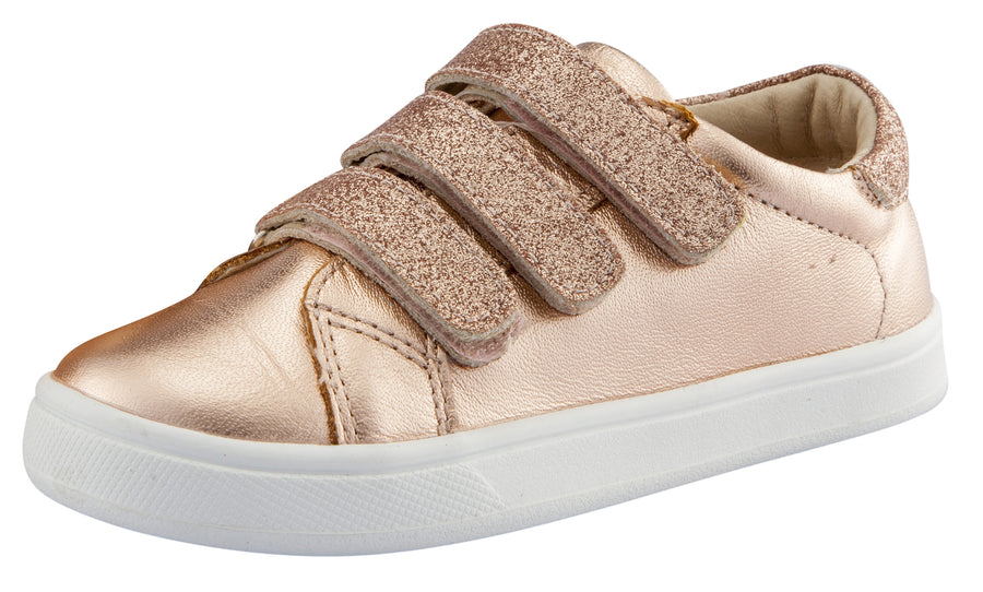 Old Soles Girl's Edgy Markert Leather Sneakers, Copper Glam