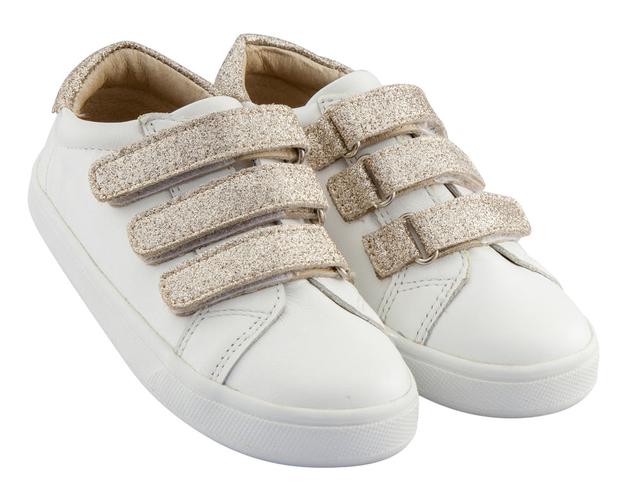 Old Soles Girl's Edgy Markert Leather Sneakers, Glam Cream – Just Shoes ...