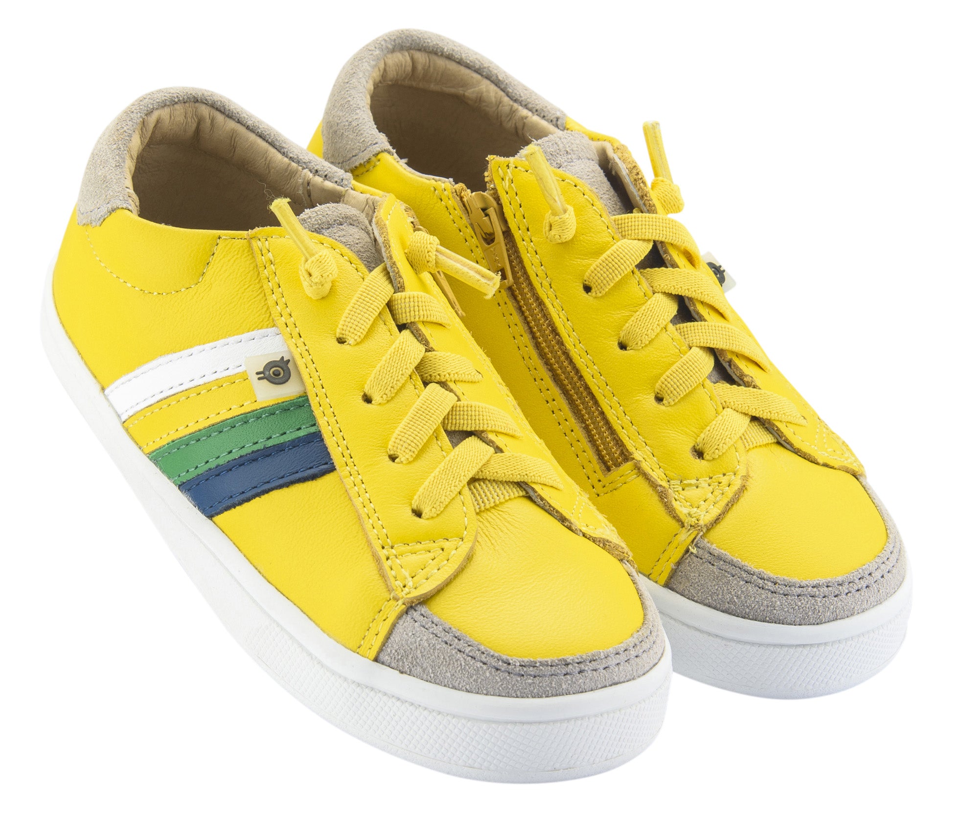 Old Soles Boy's and Girl's Sneaky RB Leather Sneakers, Sunflower/Jeans ...