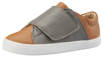 Old Soles Girl's and Boy's Peezy Sneakers, Grey / Tan