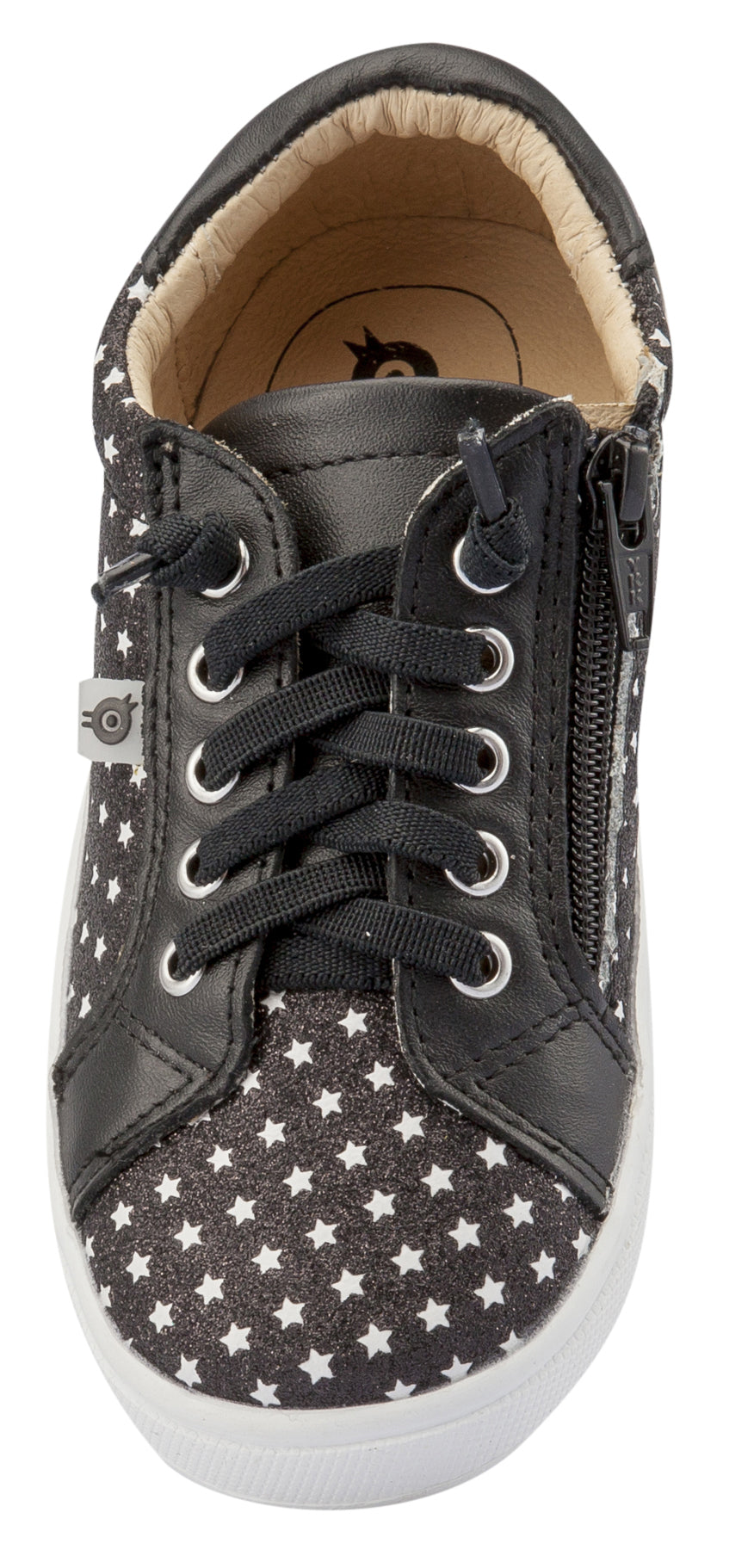 Old Soles Girl's & Boy's Star Jogger Sneakers, Star Glam Black