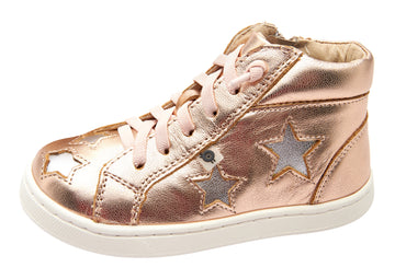 Old Soles Girl's and Boy's Starey High Top Sneaker, Copper/Silver