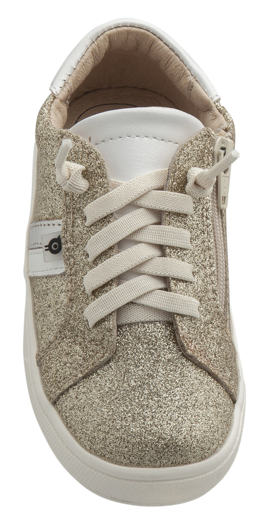 Old Soles Girl's Glambo Leather Sneakers, Glam Gold/Snow/Silver/Gold