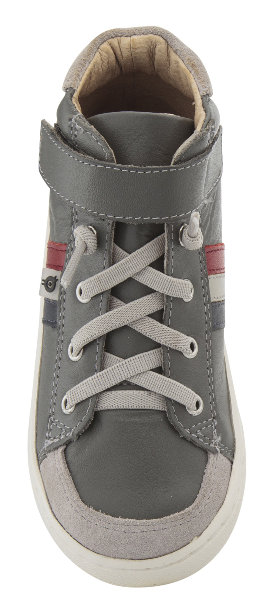 Old Soles Boy's & Girl's  Glambo High Top Leather Sneakers - Grey/Navy/Gris/Red