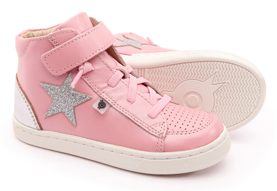 Old Soles Girl's 6104 Champster Sneakers - Pearlised Pink/Silver/Glam Argent