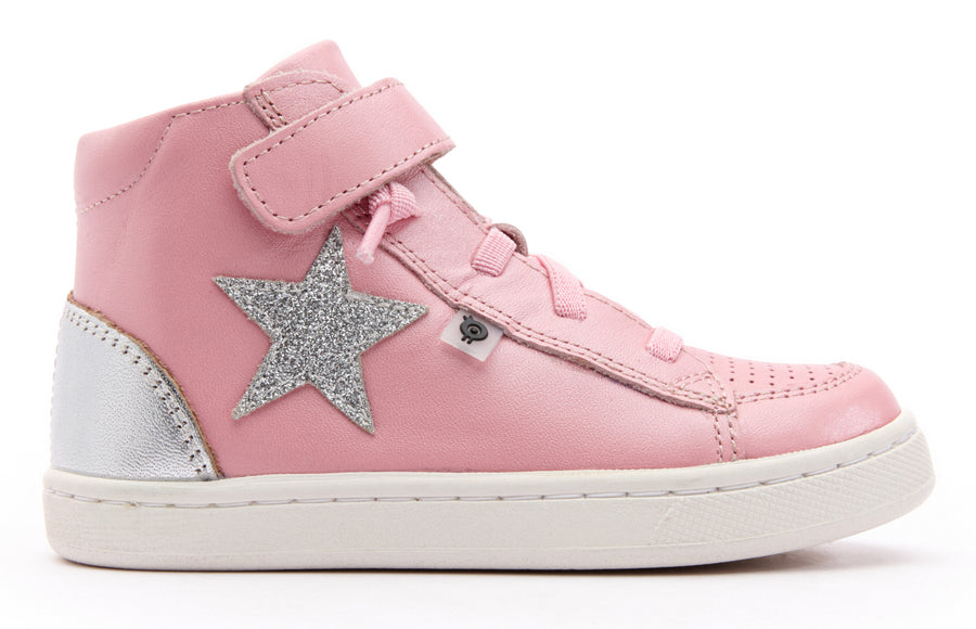 Old Soles Girl's 6104 Champster Sneakers - Pearlised Pink/Silver/Glam Argent