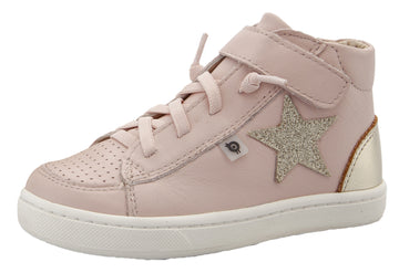 Old Soles Girl's 6104 Champster Sneakers -Powder Pink/Glam Gold/Gold
