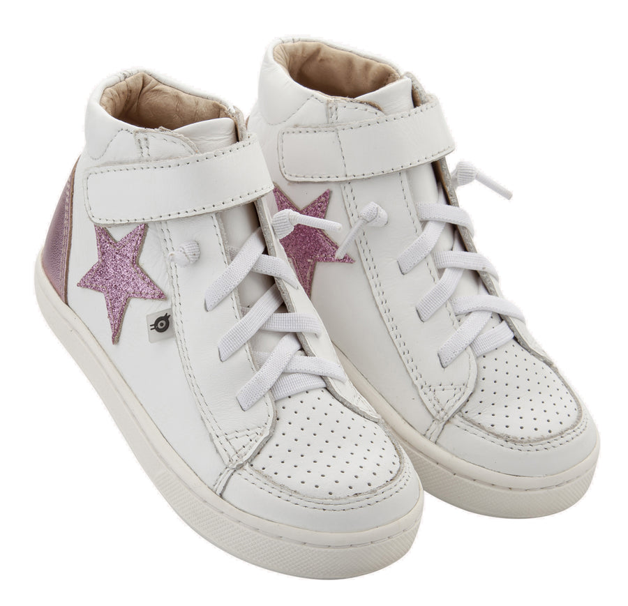 Old Soles Girl's 6104 Champster Sneakers - Snow/Glam Pink/Pink Frost