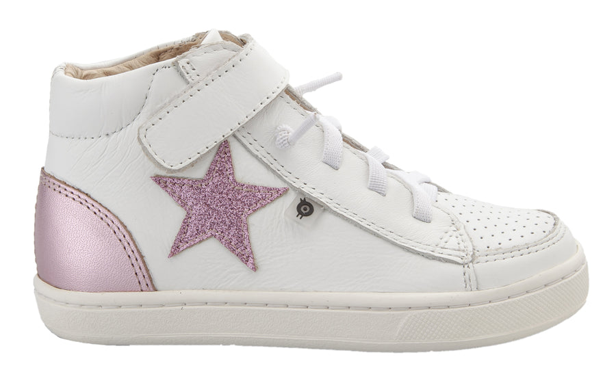 Old Soles Girl's 6104 Champster Sneakers - Snow/Glam Pink/Pink Frost