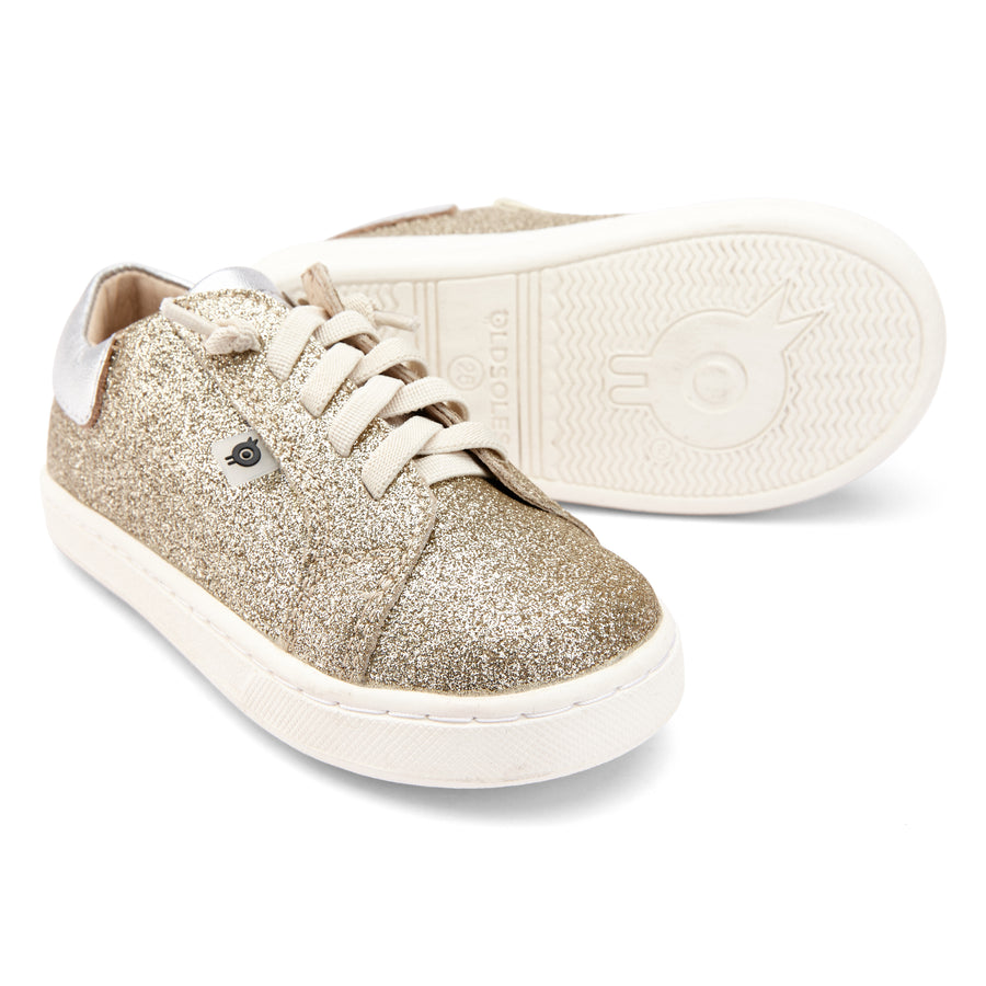 Old Soles 6114 Girl's The Throne Sneaker Shoe - Glam Gold/Silver/Silver