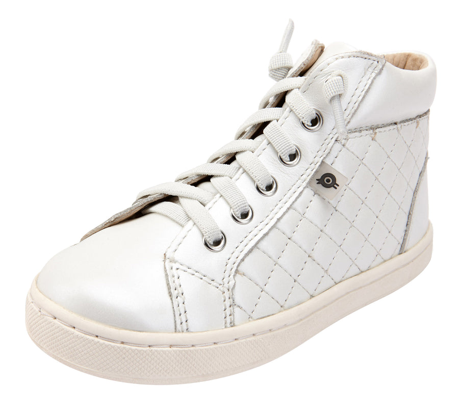 Old Soles Girl's 6115 Plush High Top Sneakers - Nacardo Blanco