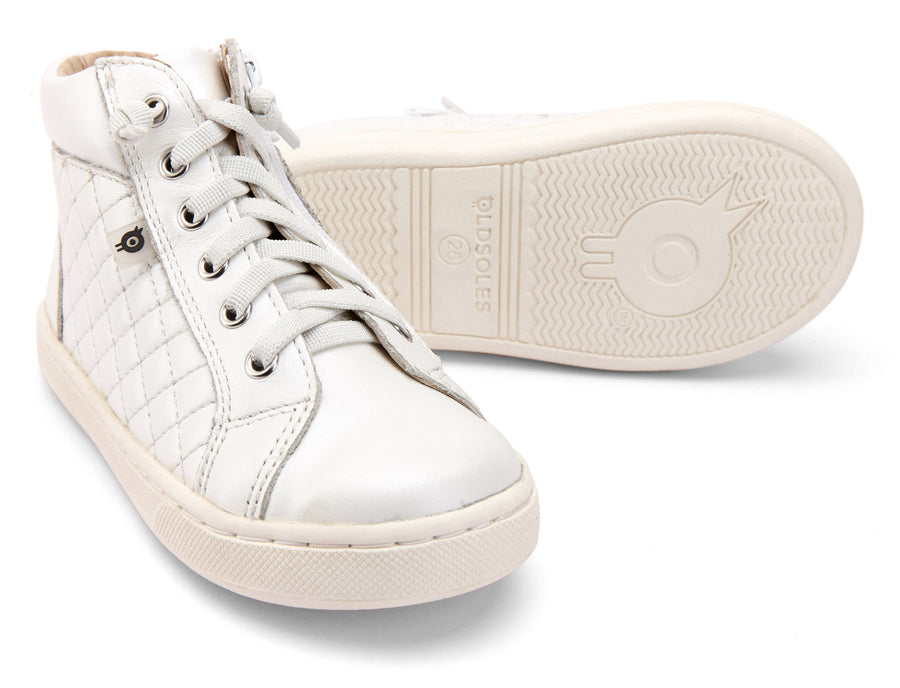 Old Soles Girl's 6115 Plush High Top Sneakers - Nacardo Blanco
