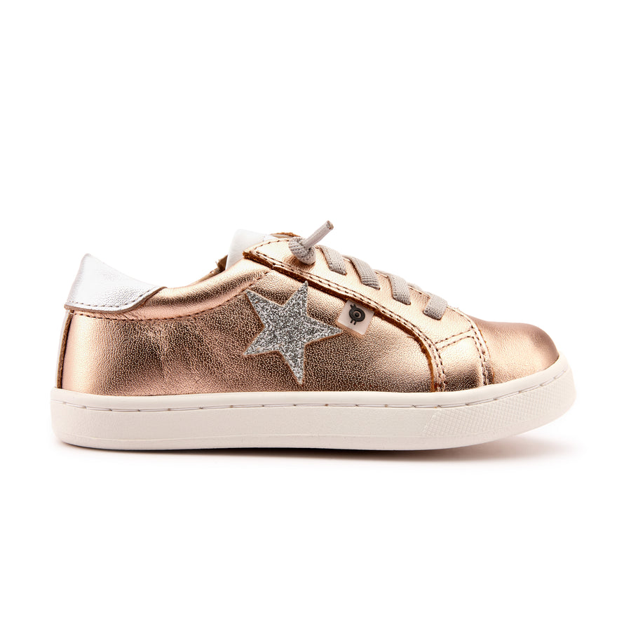 Old Soles Girl's Milky Way Sneakers  - Copper/Silver/Snow/Glam Argent