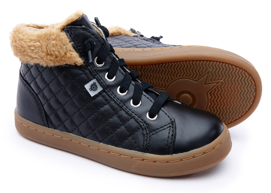 Old Soles Boy's & Girl's 6125 Plushier Sneaker - Black