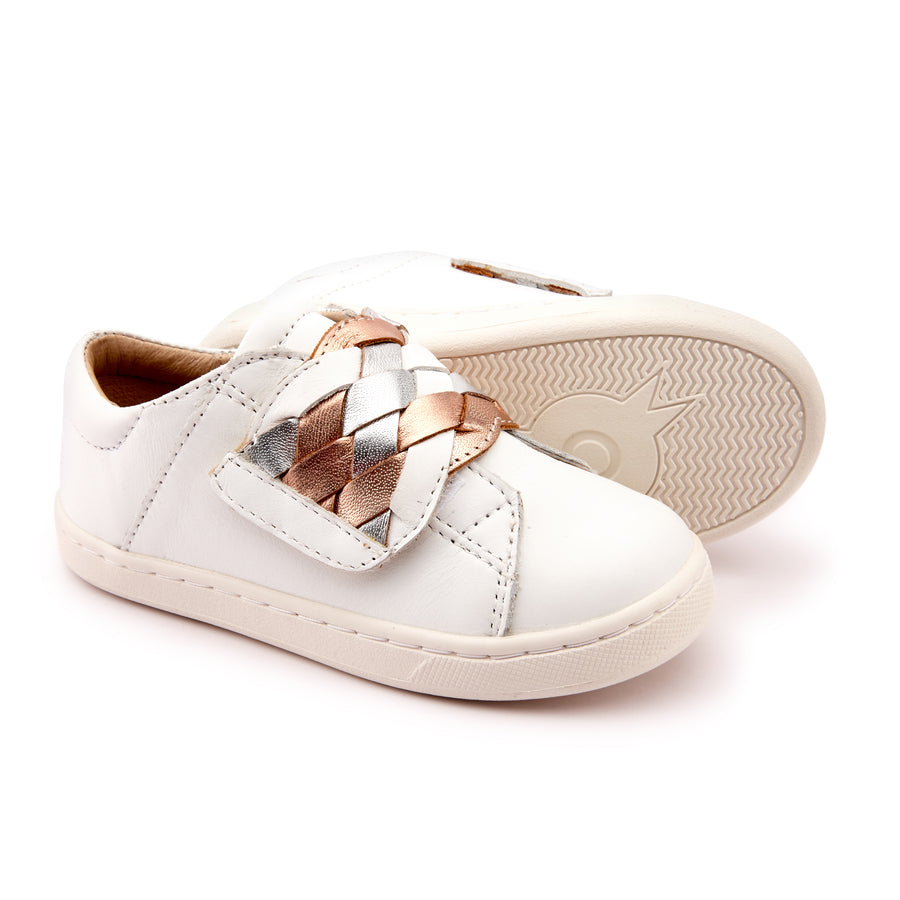 Old Soles Girl's 6132 Igster Sneaker Shoe - Snow/Silver/Copper