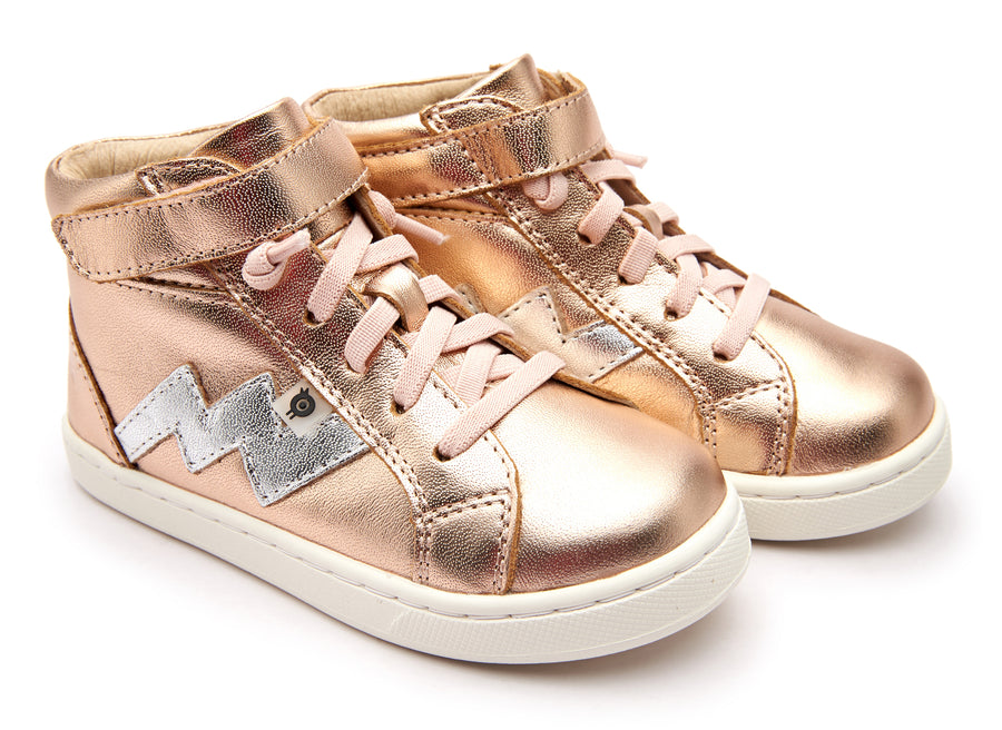 Old Soles Boy's and Girl's 6137 Bolted Hightop Sneakers - Copper/Silver