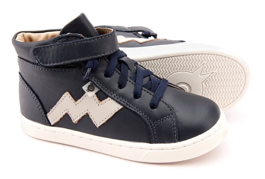Old Soles Boy's and Girl's 6137 Bolted Hightop Sneakers - Navy/Gris