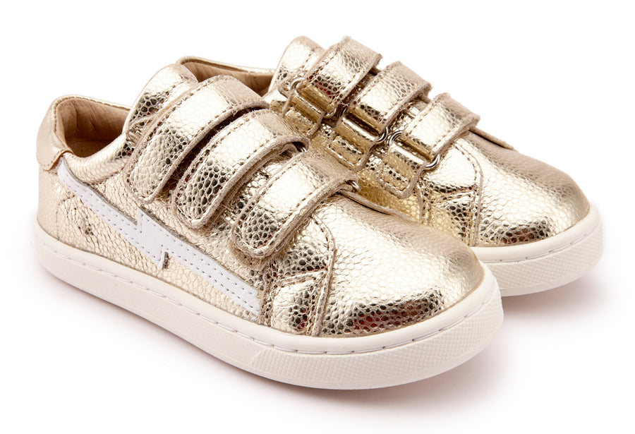 Old Soles Girl's and Boy's 6139 Bolty Markert Sneakers - Gold Pebble/Gold/Snow