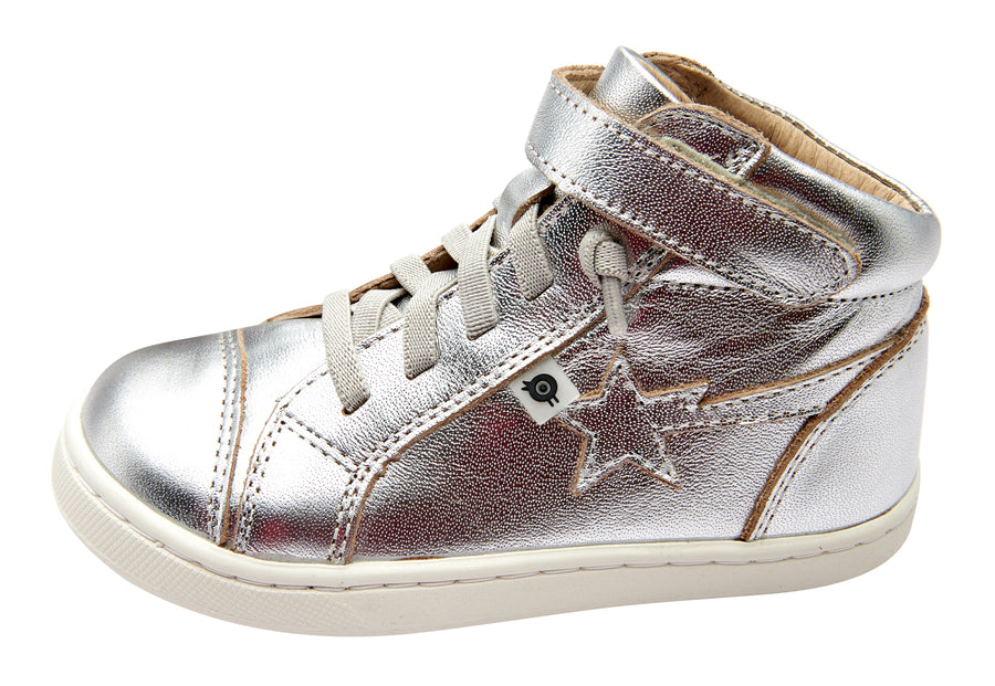 Old Soles Boy's and Girl's 6141 All In Hightop Sneakers - Silver
