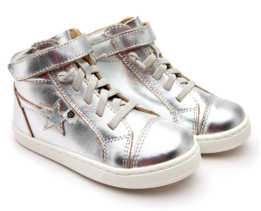 Old Soles Boy's and Girl's 6141 All In Hightop Sneakers - Silver