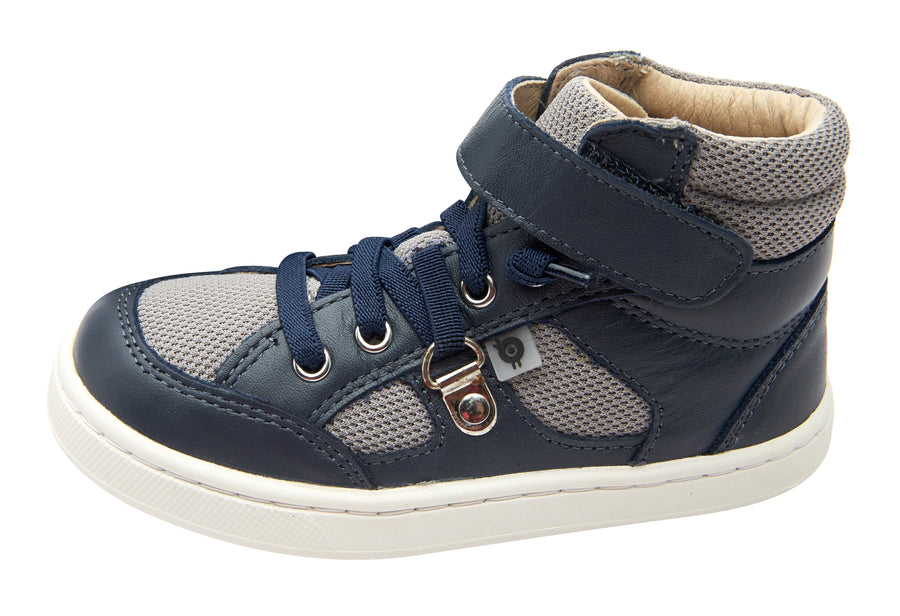 Old Soles Boy's and Girl's 6144 Mesh Jim High top Sneakers - Navy/Grey