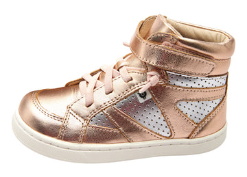 Old Soles Boy's and Girl's 6148 The Squad Sneakers - Copper/Silver