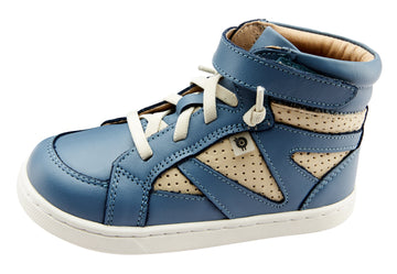 Old Soles Boy's and Girl's 6148 The Squad Sneakers - Indigo/Cream
