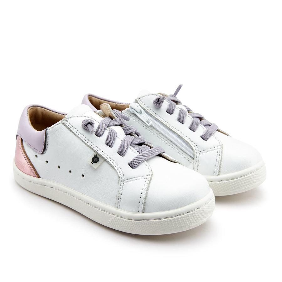 Old Soles Girl's 6153 Quest Sneakers - Snow/Lilium/Pink Frost