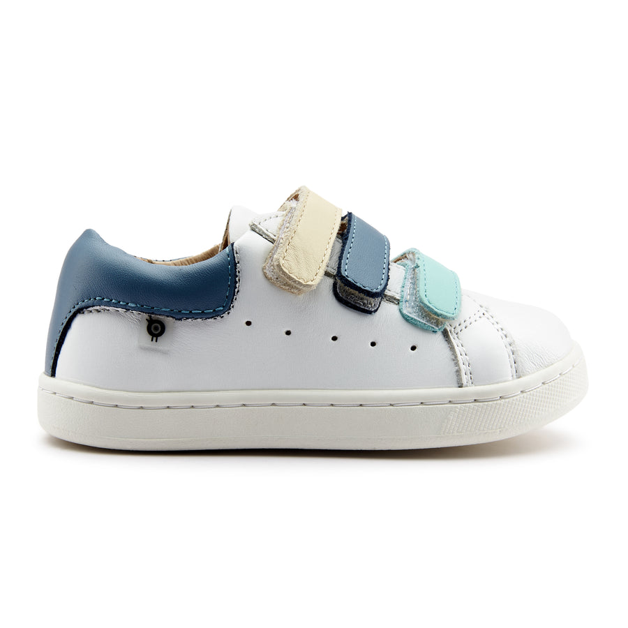 Old Soles Boy's and Girl's 6154 Triester Sneakers - Snow/Indigo/Jade/Cream