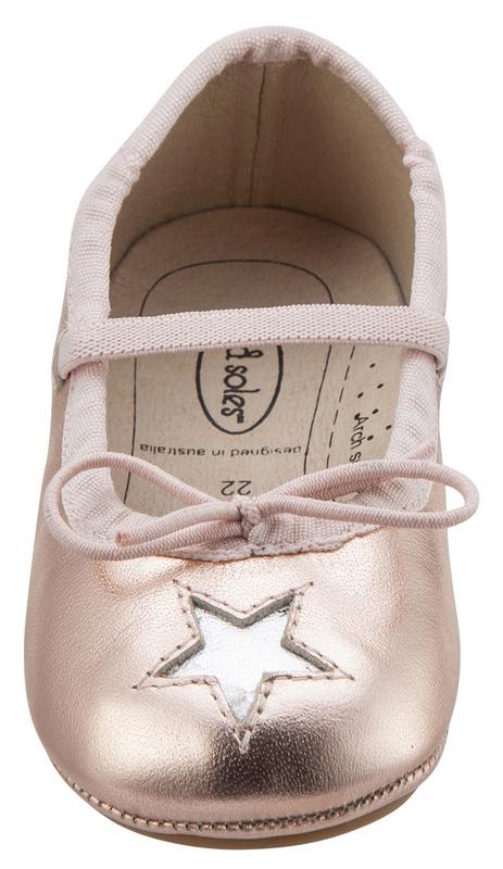 Old Soles Girl's Leather Cruise Star Mary Jane (Copper/Silver)