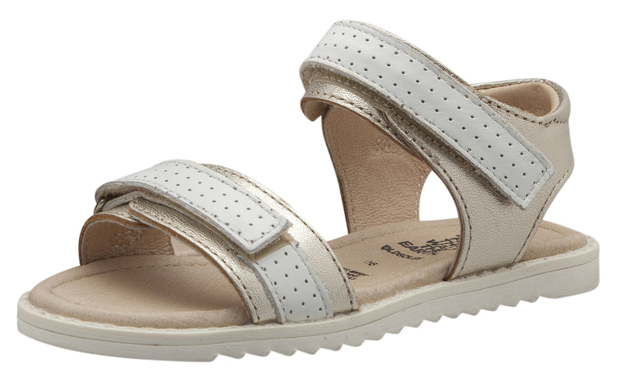 Old Soles 7016 Girl's Strapping S Sandal, Gold/Snow