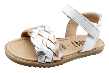 Old Soles Girl's 7031 Tripelie Sandals - Snow/Silver/Copper