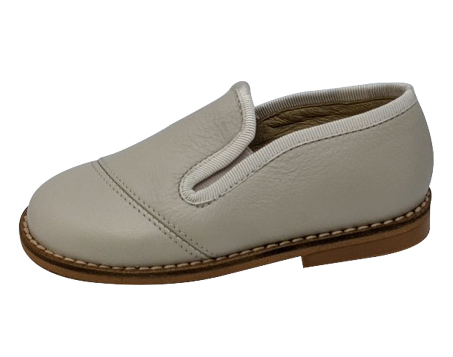 Luccini Boy's BASIL Piso Point Natural Loafer - Ciervo Tangon Beige