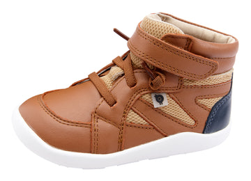 Old Soles Boy's & Girl's 8002 High Ground Sneakers - Tan/Navy
