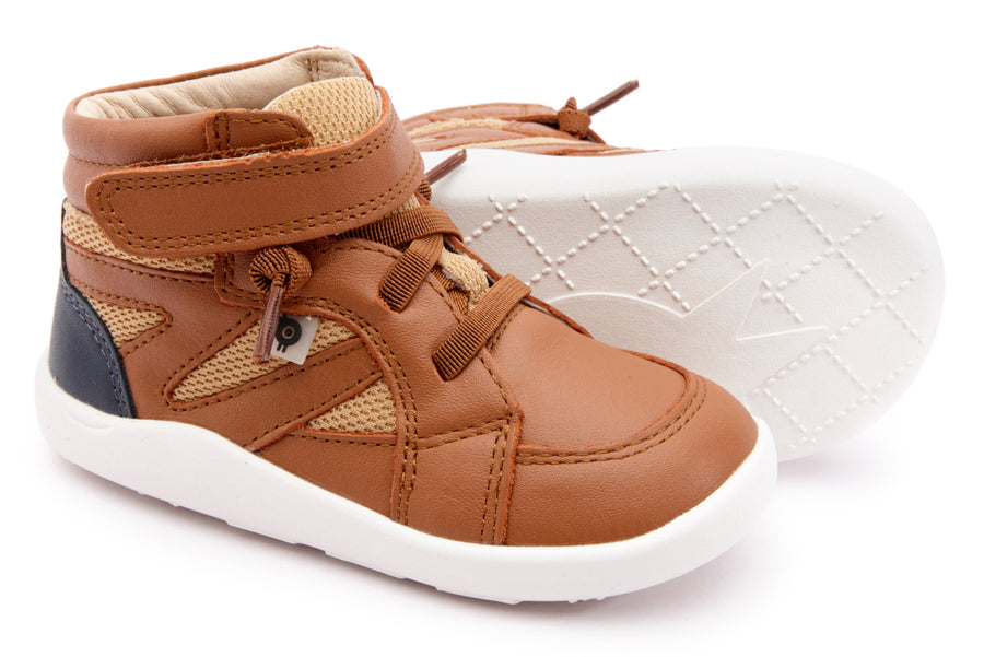 Old Soles Boy's & Girl's 8002 High Ground Sneakers - Tan/Navy