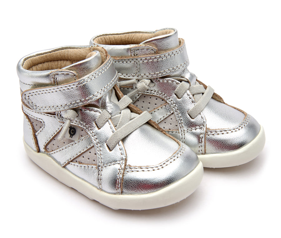Old Soles Boy's & Girl's 8009 Shizam Sneakers - Silver/Grey Suede