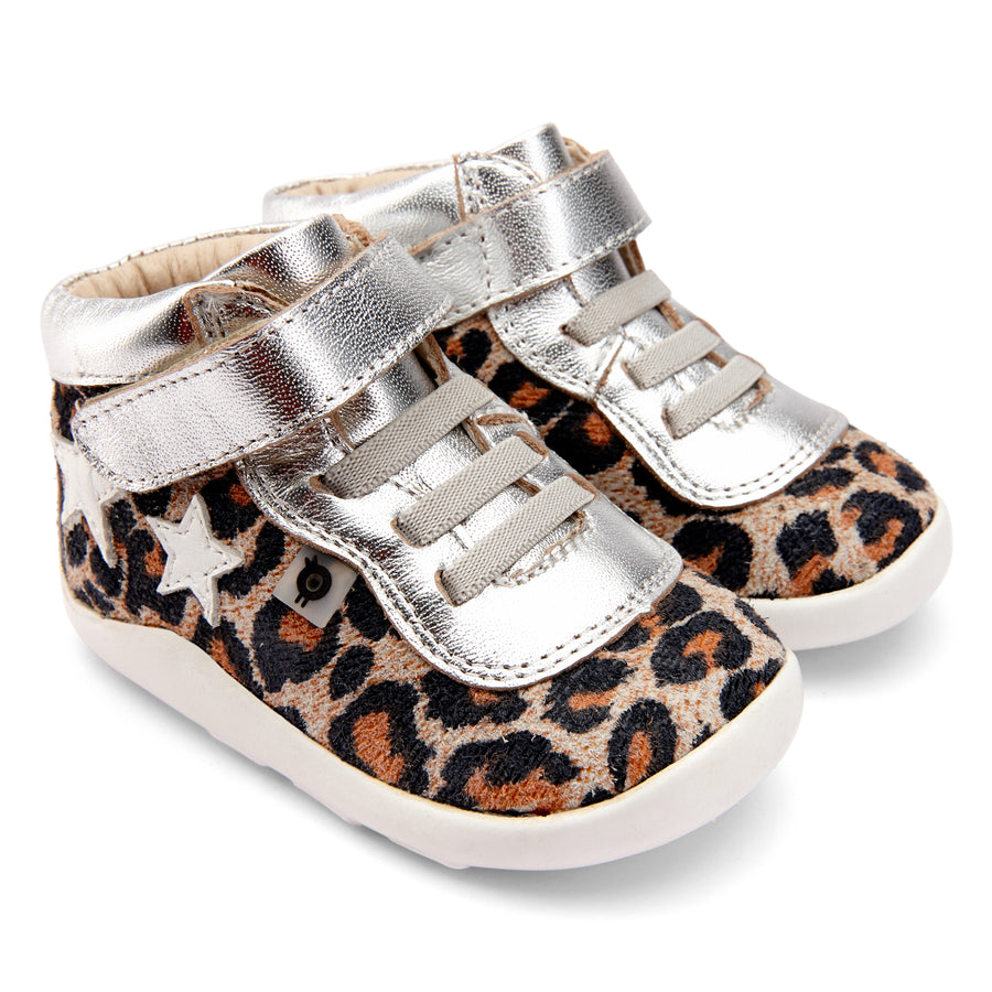 Old Soles Girl's 8011 Star Street Sneaker Shoes - Kitten/Silver/Snow