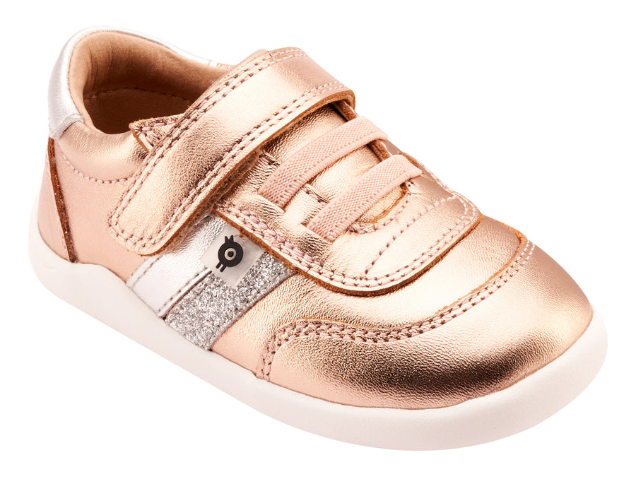 Old Soles Girl's 8013 Play Ground Casual Shoes - Copper / Silver / Glam Argent