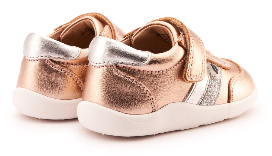 Old Soles Girl's 8013 Play Ground Casual Shoes - Copper / Silver / Glam Argent