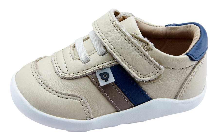 Old Soles Boy's and Girl's 8013 Play Ground Sneakers - Cream/Petrol/Taupe