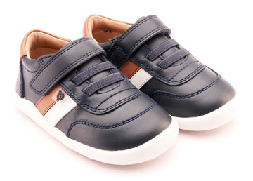 Old Soles Boy's 8013 Play Ground Casual Shoes - Navy / Tan / Snow