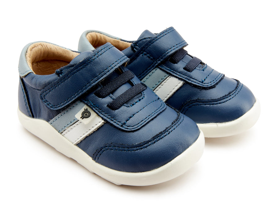 Old Soles Boy's and Girl's 8013 Play Ground Sneakers - Petrol/Dusty Blue/Snow