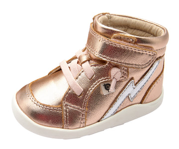 Old Soles Boy's & Girl's 8018 Light The Ground Sneakers - Copper/Silver
