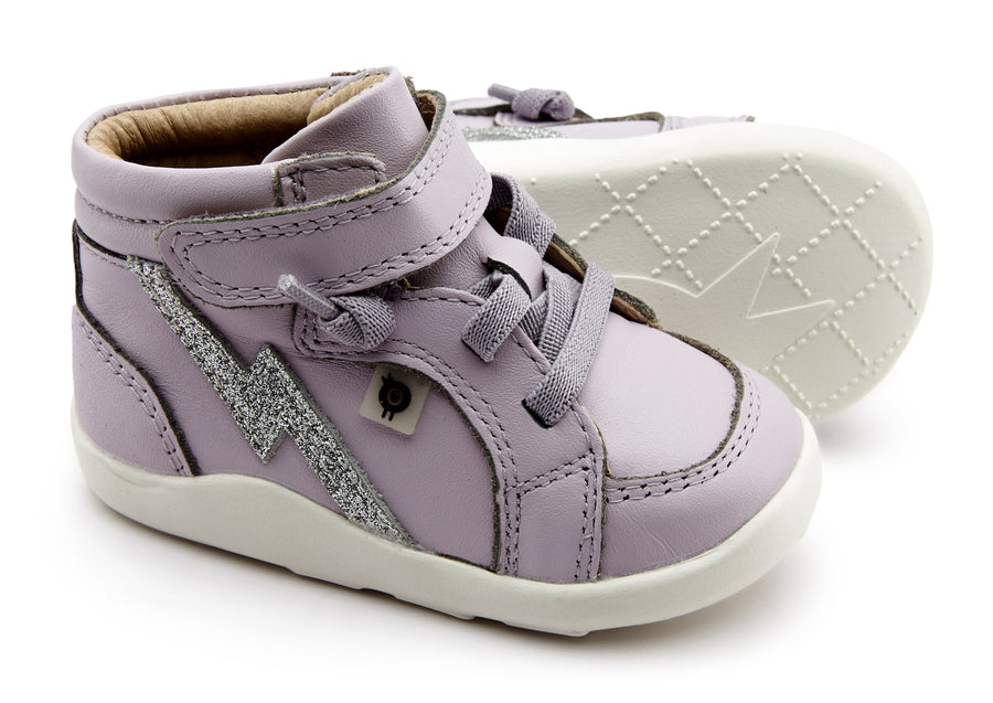 Old Soles Girl's 8018 Light The Ground Sneakers - Lilium/Glam Argent