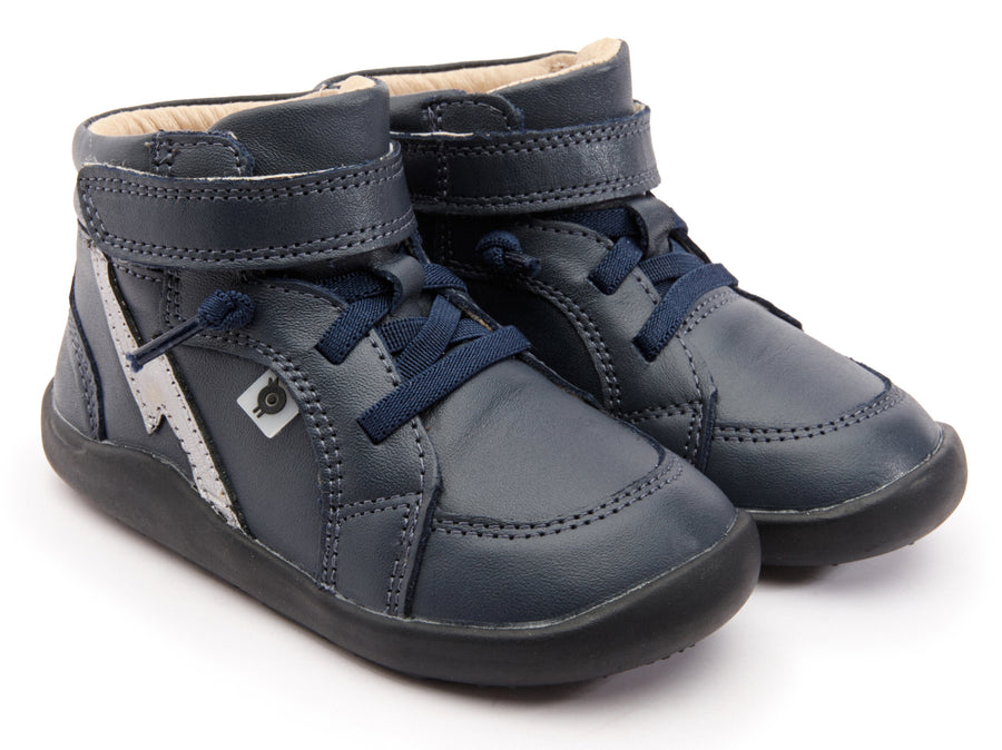 Old Soles Boy's and Girl's 8018 Light The Ground Sneakers - Navy/Rich Silver