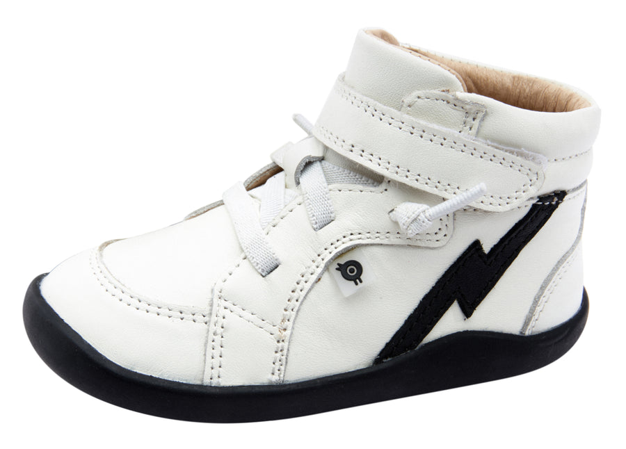Old Soles Boy's & Girl's 8018 Light The Ground Sneakers - White/Black