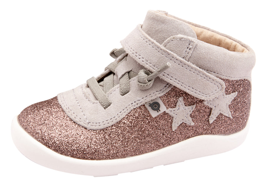 Old Soles Boy's & Girl's 8019 Star Avenue Sneaker - Glam Choc/Grey Suede