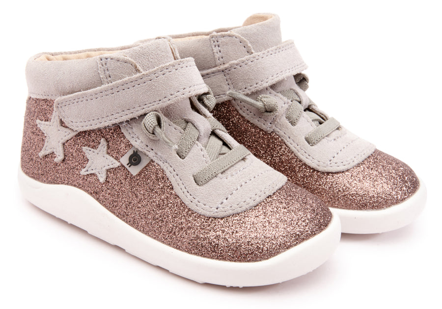 Old Soles Boy's & Girl's 8019 Star Avenue Sneaker - Glam Choc/Grey Suede