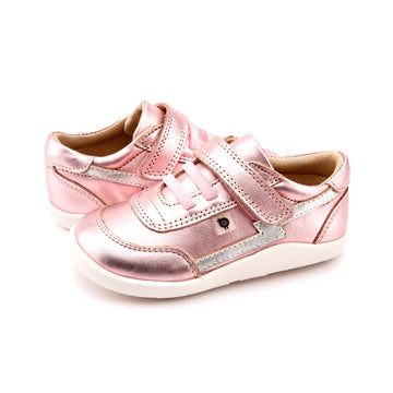 Old Soles Girl's 8023 Bolted Down Sneaker Shoe - Pink Frost/Silver